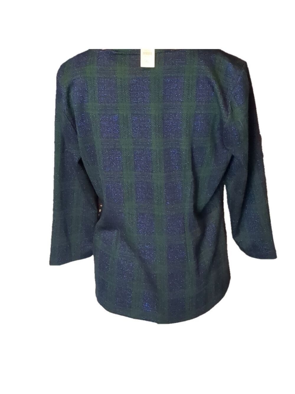 Talbot's purple green top size large petite - Picture 4 of 7